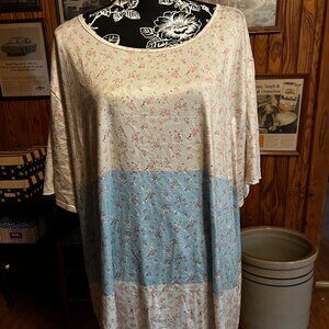 Fun Floral Color-Block Blouse